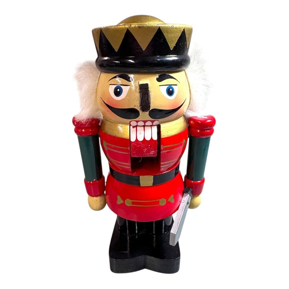 Vintage Wooden Nutcracker Toy Soldier Decor By Kingsbridge International 8"